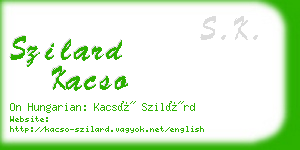 szilard kacso business card